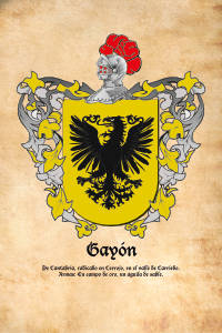 Escudo heráldico del apellido GAYON