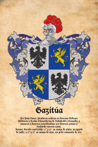 Escudo heráldico del apellido Gazitúa