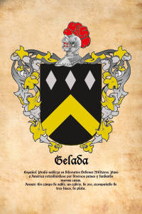 Escudo heráldico del apellido GELADA
