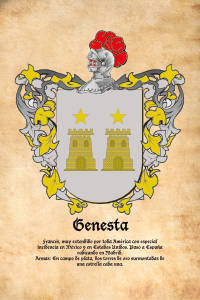 Escudo heráldico del apellido GENESTA