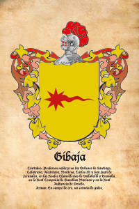 Escudo heráldico del apellido GIBAJA