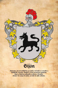 Escudo heráldico del apellido GIJON