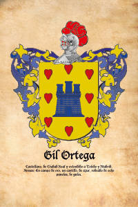 Escudo heráldico del apellido GIL ORTEGA