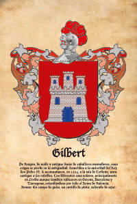 Escudo heráldico del apellido Gilbert