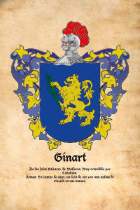 Escudo heráldico del apellido GINART