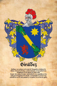 Escudo heráldico del apellido GIRALDEZ