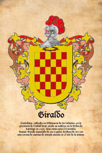 Escudo heráldico del apellido GIRALDO