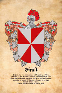 Escudo heráldico del apellido GIRALT