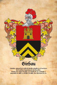 Escudo heráldico del apellido GIRBAU