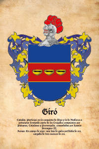 Escudo heráldico del apellido GIRO