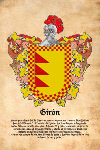 Escudo heráldico del apellido GIRON