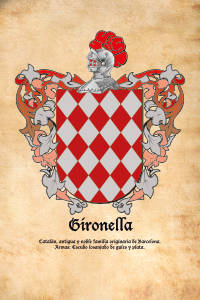 Escudo heráldico del apellido GIRONELLA