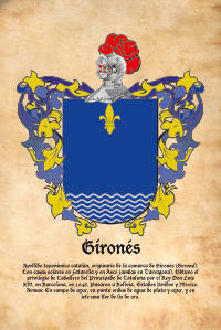 Escudo heráldico del apellido GIRONES