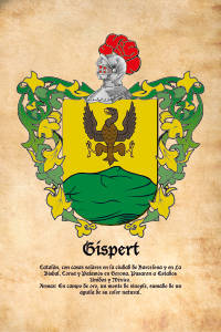 Escudo heráldico del apellido GISPERT