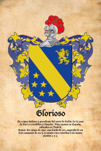 Escudo heráldico del apellido GLORIOSO