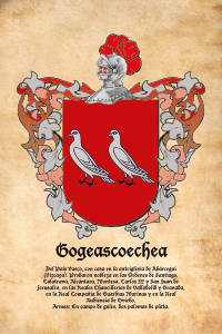 Escudo heráldico del apellido GOGEASCOECHEA