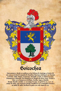 Escudo heráldico del apellido GOICOCHEA