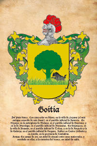 Escudo heráldico del apellido GOITIA