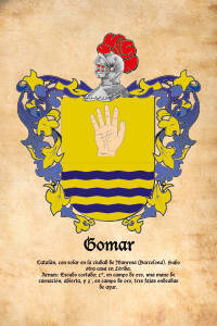 Escudo heráldico del apellido GOMAR
