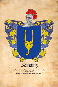 Escudo heráldico del apellido GOMARIZ