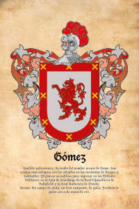Escudo heráldico del apellido GOMEZ