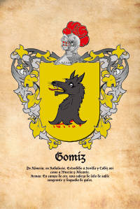 Escudo heráldico del apellido GOMIZ