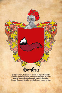 Escudo heráldico del apellido GONDRA