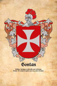 Escudo heráldico del apellido GONTAN
