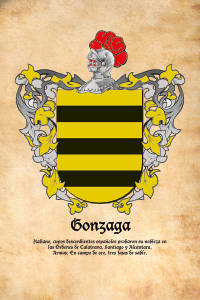 Escudo heráldico del apellido GONZAGA
