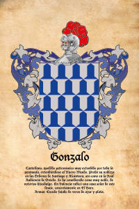 Escudo heráldico del apellido GONZALO