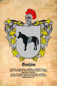 Escudo heráldico del apellido Gorjón