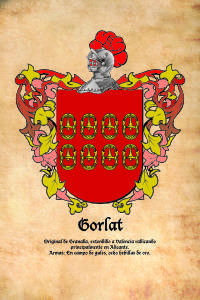 Escudo heráldico del apellido Gorlat