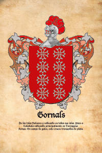 Escudo heráldico del apellido Gornals