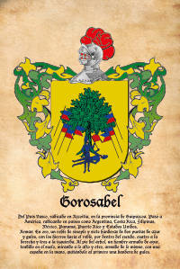 Escudo heráldico del apellido GOROSABEL