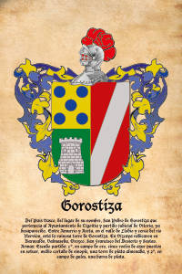 Escudo heráldico del apellido GOROSTIZA