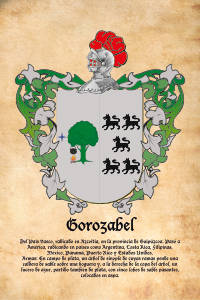 Escudo heráldico del apellido GOROZABEL