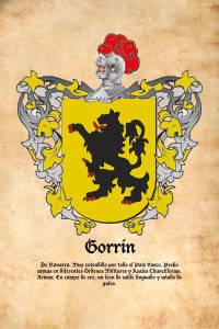 Escudo heráldico del apellido GORRIN
