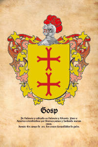 Escudo heráldico del apellido Gosp