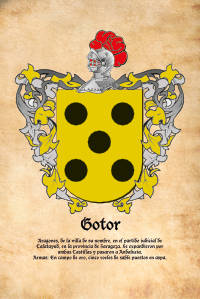 Escudo heráldico del apellido GOTOR