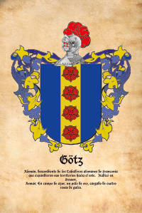 Escudo heráldico del apellido GOTZ
