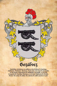Escudo heráldico del apellido GOZALVEZ