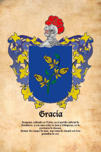 Escudo heráldico del apellido GRACIA