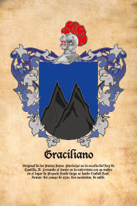 Escudo heráldico del apellido GRACILIANO