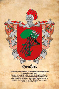 Escudo heráldico del apellido GRADOS