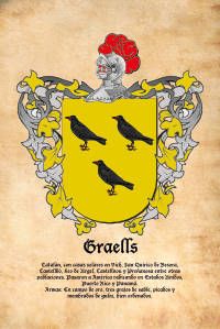 Escudo heráldico del apellido Graells