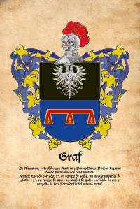 Escudo heráldico del apellido GRAF