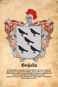 Escudo heráldico del apellido GRAJEDA