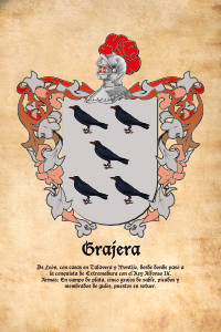 Escudo heráldico del apellido GRAJERA