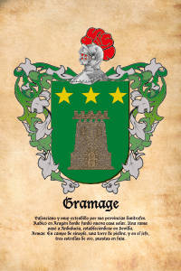 Escudo heráldico del apellido Gramage