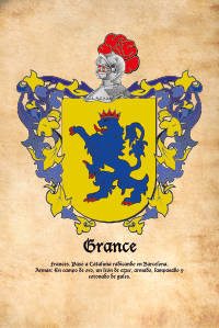 Escudo heráldico del apellido GRANCE